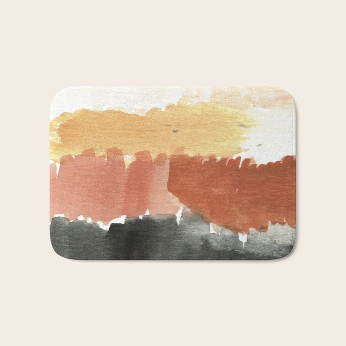 Abstract in Rust n Clay Bath Mat Gallery Image 1