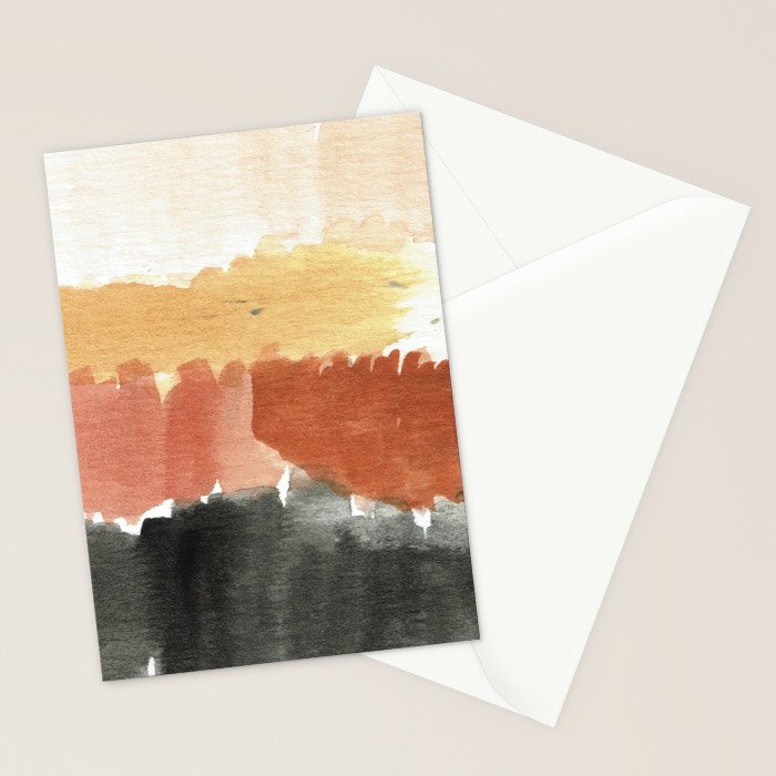 Abstract in Rust n Clay Stationery Card Gallery Image 2