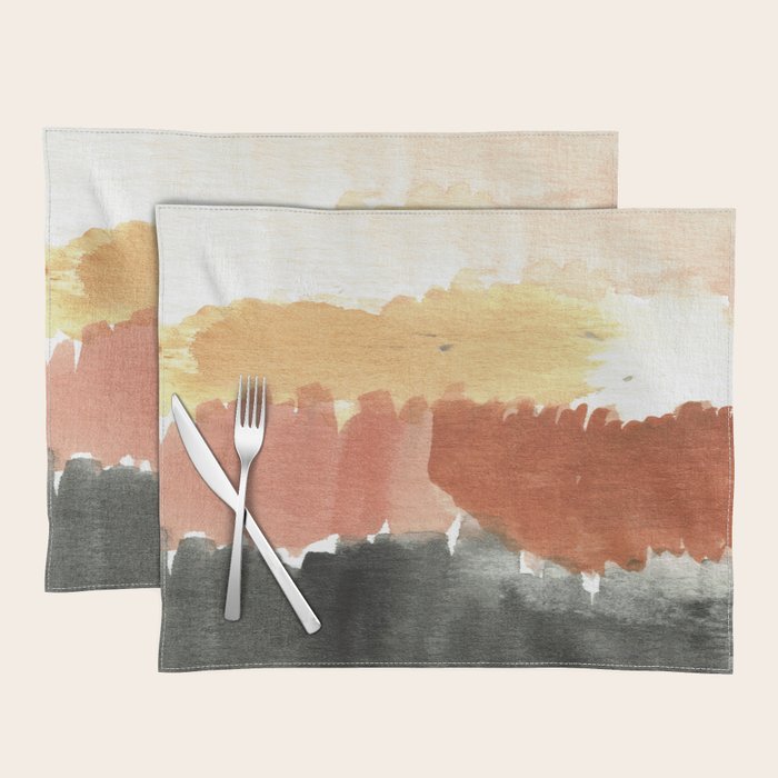 Abstract in Rust n Clay Placemat Gallery Image 1