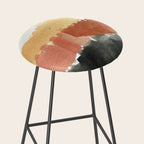 Abstract in Rust n Clay Stool Gallery Image 2