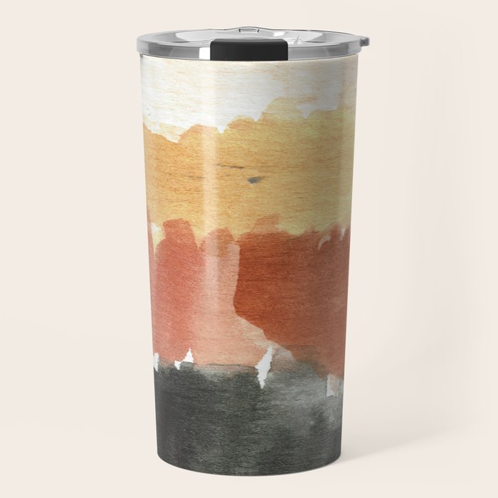 Abstract in Rust n Clay Travel Mug Gallery Image 1