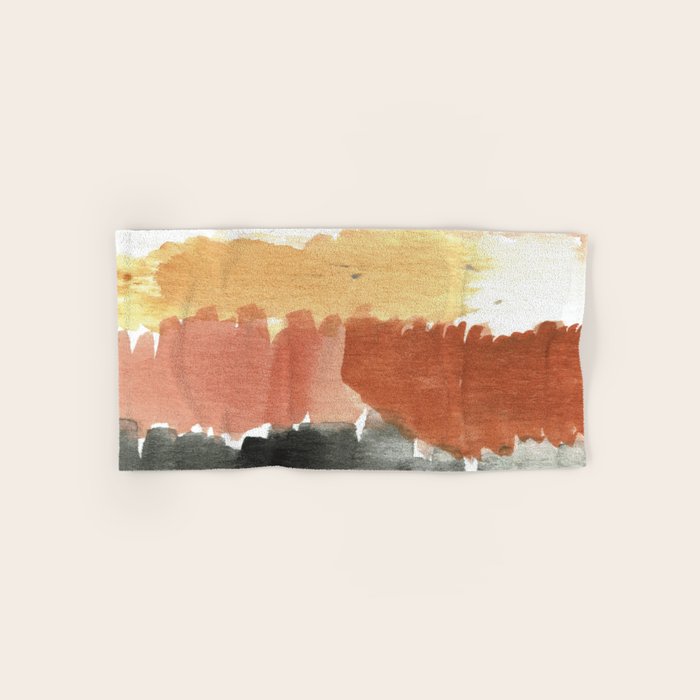 Abstract in Rust n Clay Bath Towel Gallery Image 1