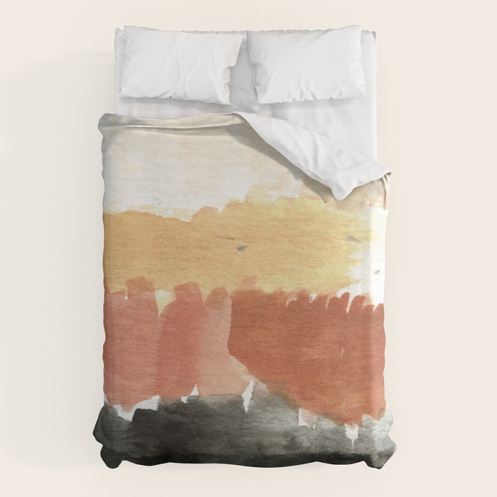 Abstract in Rust n Clay Duvet Cover Gallery Image 1