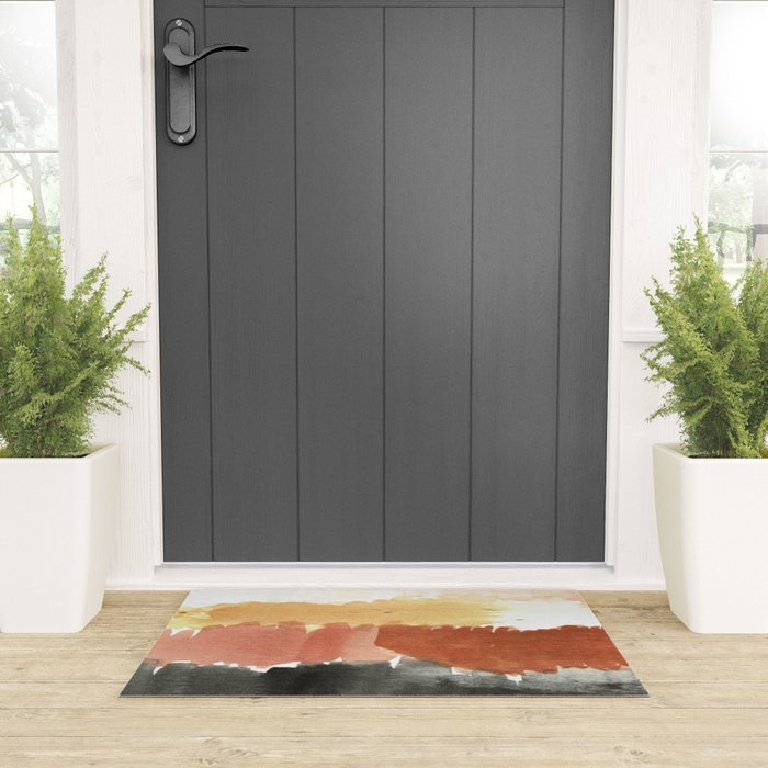 Abstract in Rust n Clay Welcome Mat Gallery Image 3
