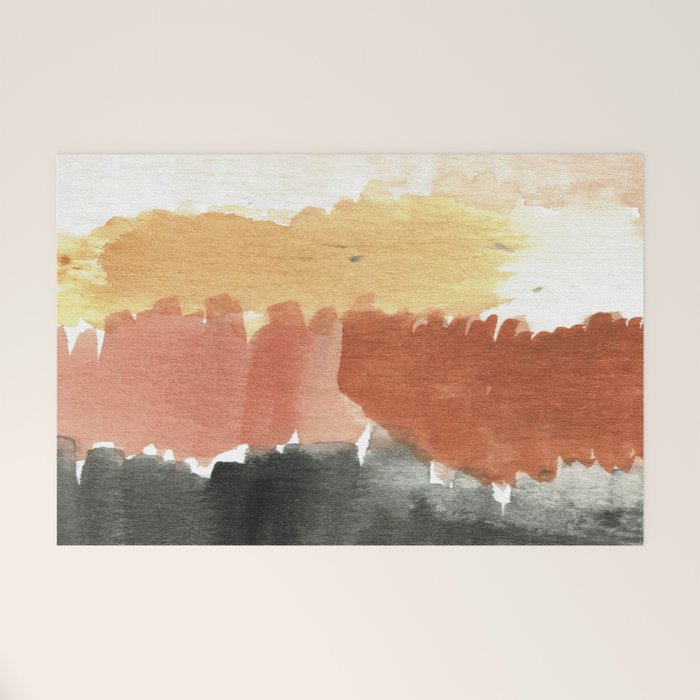 Abstract in Rust n Clay Welcome Mat Gallery Image 1
