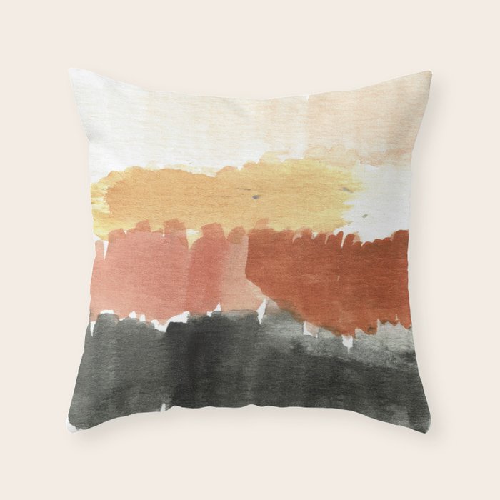 Abstract in Rust n Clay Throw Pillow Gallery Image 1
