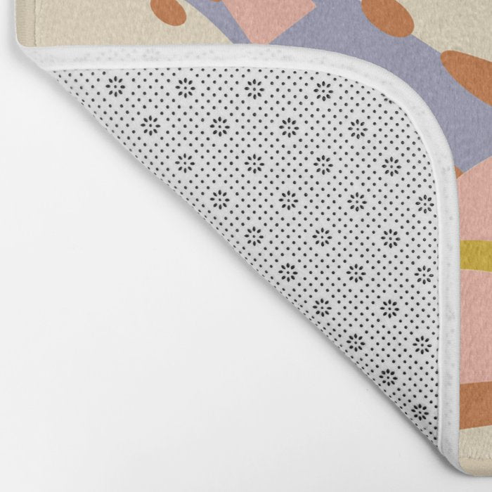 Color Block Monstera Pink + Lavender Bath Mat Gallery Image 2
