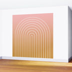Ombre Arch XIII Pastel Sunset Gradient Modern Geometric Lines Wall Mural Gallery Image 2