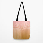 Ombre Arch XIII Pastel Sunset Gradient Modern Geometric Lines Tote Bag Gallery Image 2