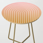 Ombre Arch XIII Pastel Sunset Gradient Modern Geometric Lines Side Table Gallery Image 2