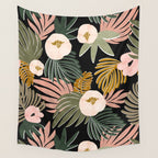 Floral garden tropical 7F Wall Tapestry Gallery Image 4