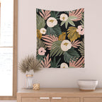 Floral garden tropical 7F Wall Tapestry Gallery Image 2