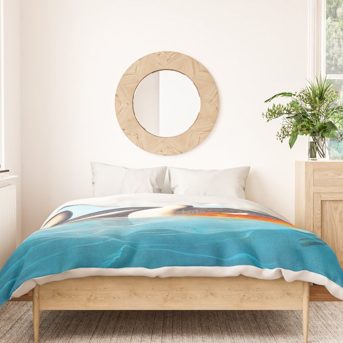 Great Crested Grebe Bird Duvet Cover Gallery Image 3