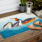 Great Crested Grebe Bird Outdoor Rug Gallery Image 2