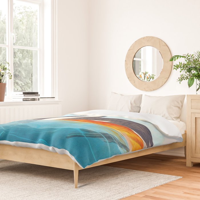 Great Crested Grebe Bird Duvet Cover Gallery Image 2