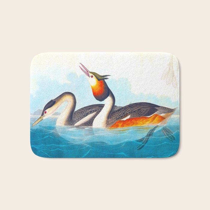Great Crested Grebe Bird Bath Mat Gallery Image 1