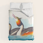 Great Crested Grebe Bird Duvet Cover Gallery Image 6