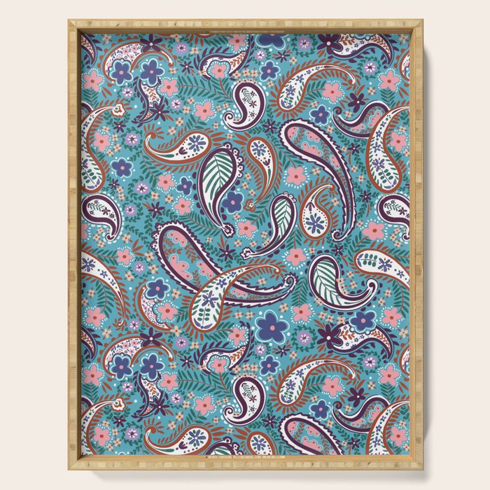 Whimsical Paisley Dance Serving Tray Gallery Image 1