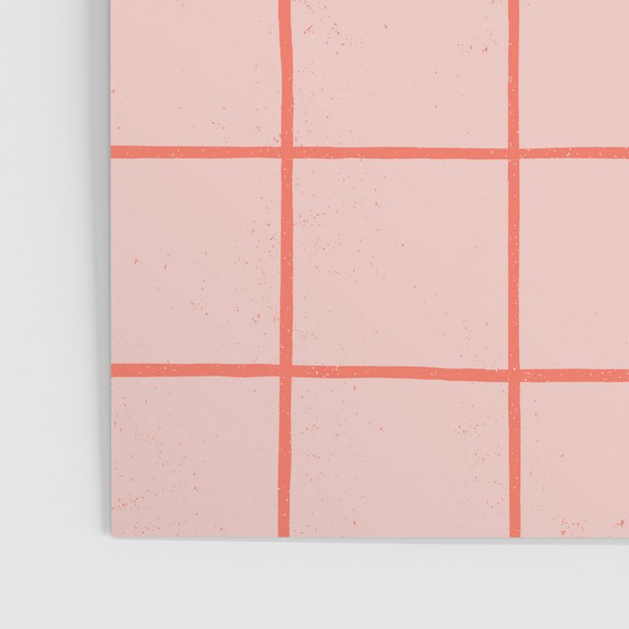 Grid Pattern Peach Poster Gallery Image 3