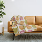 Retro Summer Daisies VIII Throw Blanket Gallery Image 1