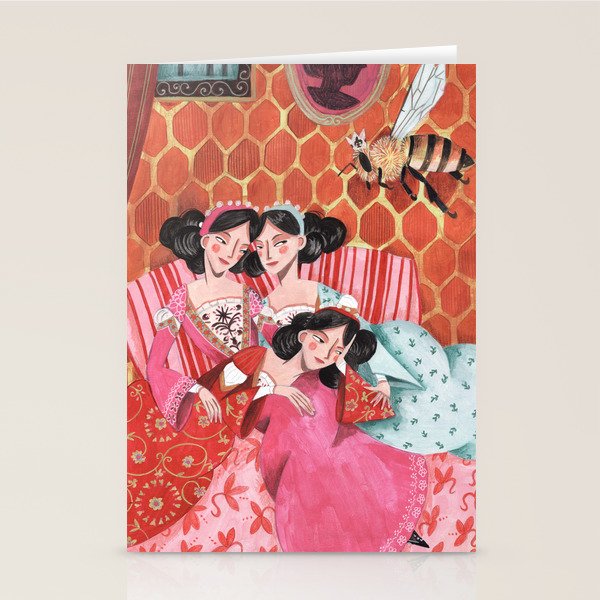 Fairytale Folktale insect The Queen Bee Stationery Card Gallery Image 1