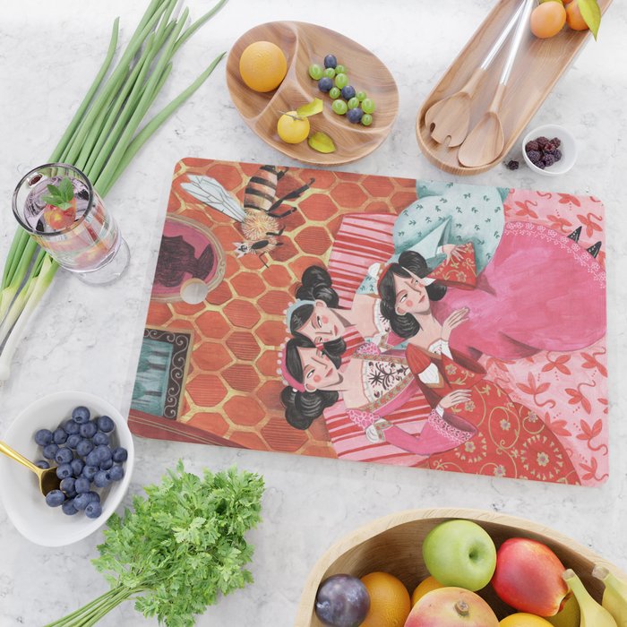 Fairytale Folktale insect The Queen Bee Cutting Board Gallery Image 2