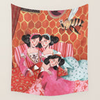 Fairytale Folktale insect The Queen Bee Wall Tapestry Gallery Image 4