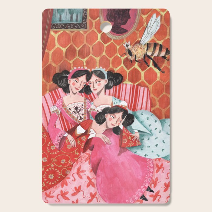 Fairytale Folktale insect The Queen Bee Cutting Board Gallery Image 1