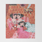Fairytale Folktale insect The Queen Bee Throw Blanket Gallery Image 2