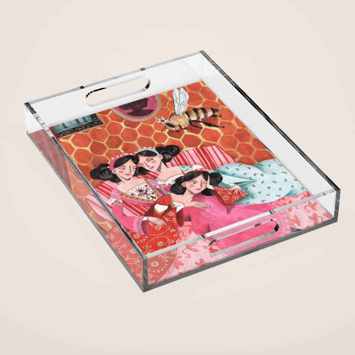 Fairytale Folktale insect The Queen Bee Acrylic Tray Gallery Image 1
