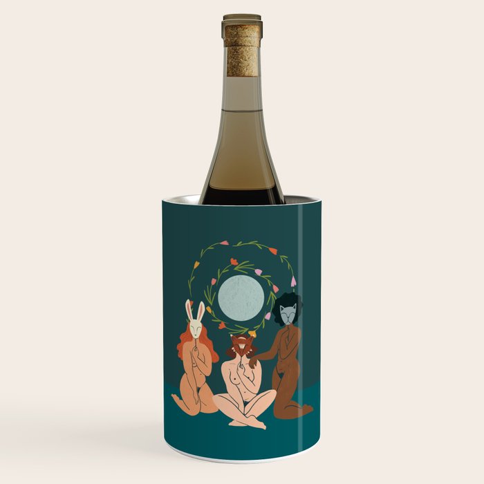 Spring Ritual // Women with animal masks Wine Chiller Gallery Image 1