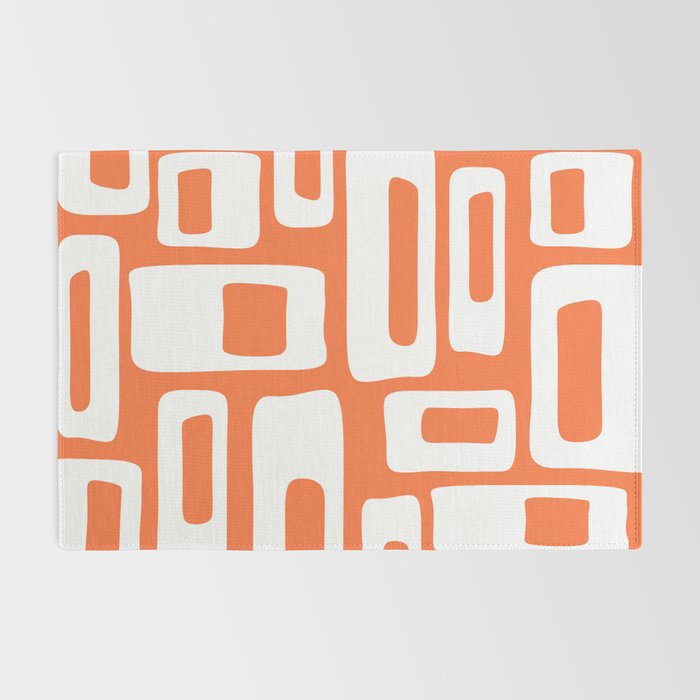 Retro Mid Century Modern Abstract Pattern 335 Orange Rug Gallery Image 2