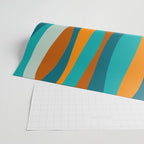 Liquid Stripes in Rust Orange Aqua Turquoise Teal  Wrapping Paper Gallery Image 2