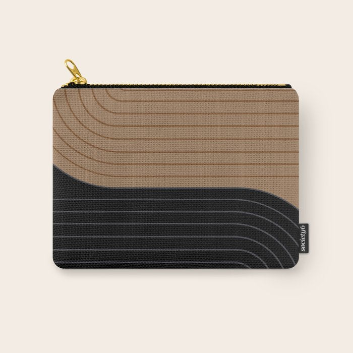 Two Tone Line Curvature XXXVI Carry All Pouch Gallery Image 1