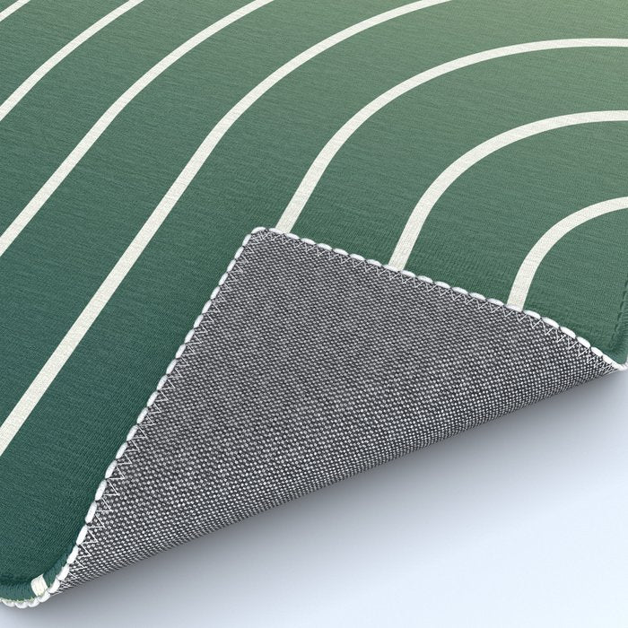 Ombre Arch XIV Green Gradient Modern Geometric Lines Rug Gallery Image 4
