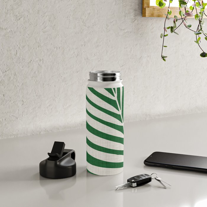 Minimalist Palm Leaf Water Bottle Gallery Image 4