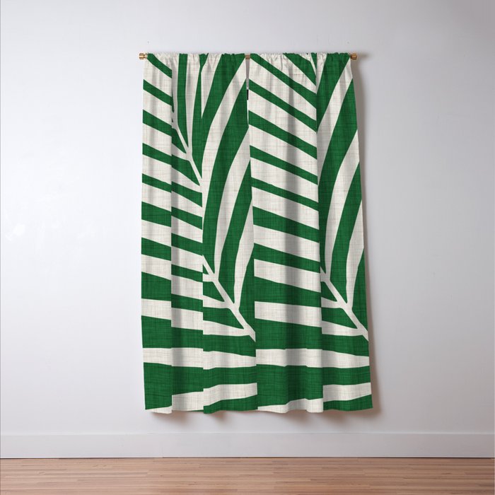 Minimalist Palm Leaf Window Curtain Gallery Image 3