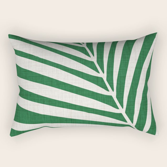 Minimalist Palm Leaf Rectangular Pillow Gallery Image 1