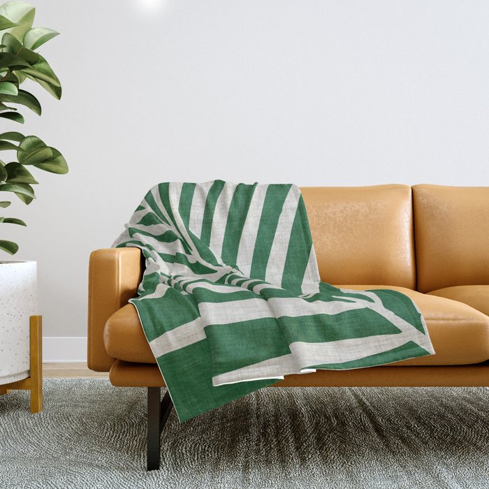 Minimalist Palm Leaf Throw Blanket Gallery Image 1