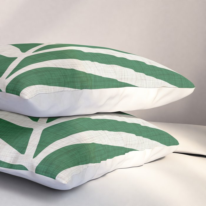 Minimalist Palm Leaf Pillow Sham Gallery Image 3