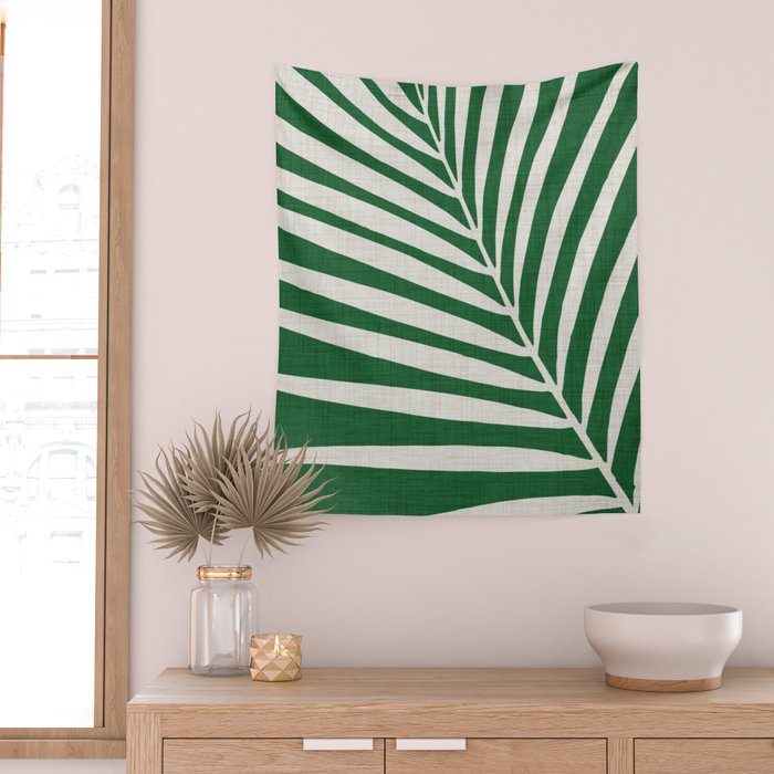 Minimalist Palm Leaf Wall Tapestry Gallery Image 2
