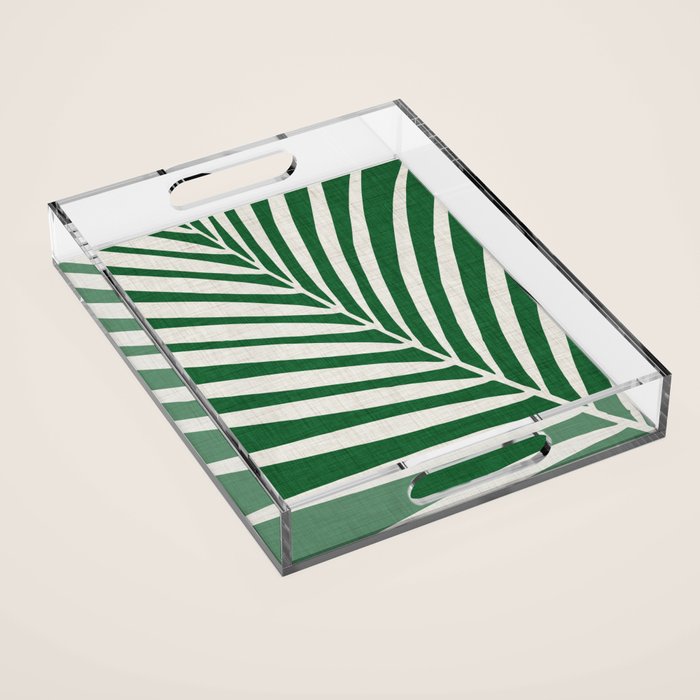 Minimalist Palm Leaf Acrylic Tray Gallery Image 1
