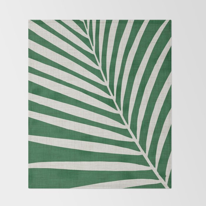 Minimalist Palm Leaf Throw Blanket Gallery Image 2