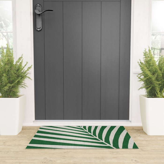 Minimalist Palm Leaf Welcome Mat Gallery Image 3