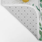 white Margaret daisy watercolor Bath Mat Gallery Image 2