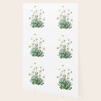 white Margaret daisy watercolor Wallpaper Gallery Image 2