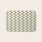 Retro Mid Century Modern Waves in Sage Green Bath Mat Gallery Image 1