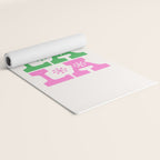 Fa La La- Pink & Green Yoga Mat Gallery Image 2