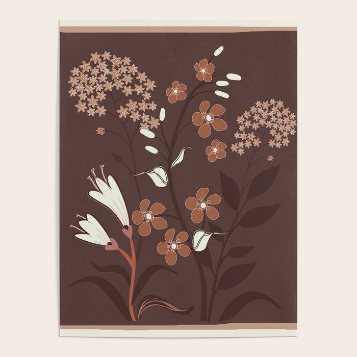 Floral Mocha 2 Poster Gallery Image 4