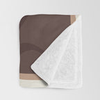 Floral Mocha 2 Throw Blanket Gallery Image 3